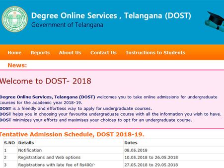 Telangana: Online registration for DOST to begin from May 10