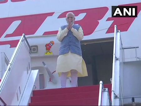 Narendra Modi emplanes for Singapore from Malaysia's Kuala Lumpur