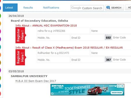 Sambalpur University Results for MBA I Semester and III Semester 2017 declared