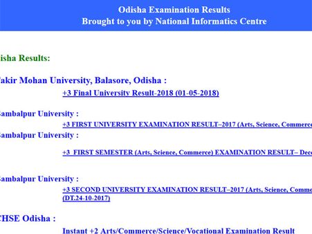 Sambalpur University +3 final year results declared
