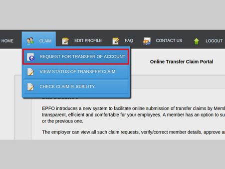 How to Transfer PF (Provident Fund) online to another account