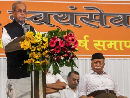 Morphed image of Pranab at RSS event: Told you so says daughter