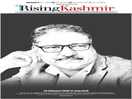 ‘We will uphold your principle of telling truth’: <i>Rising Kashmir</i>’s tribute to Shujaat Bukhari