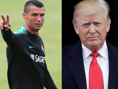 Trump scores same-side goal while cracking joke on Cristiano Ronaldo with Portugal president