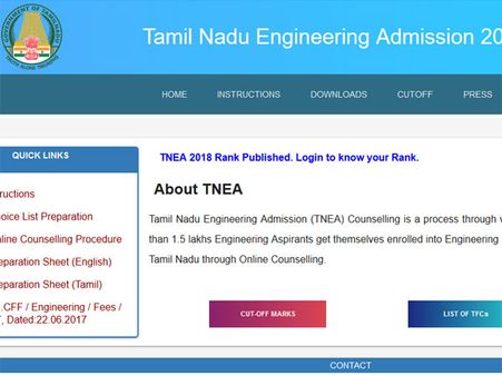 TNEA Rank List Released: Check details