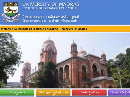 Madras University UG, PG Results 2018 declared, website working