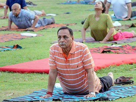 Yoga best cure for stress says Guj CM Rupani