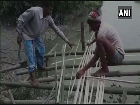 A bridge over Kalahi river in Assam becomes symbol of resilience of villagers against govt’s apathy