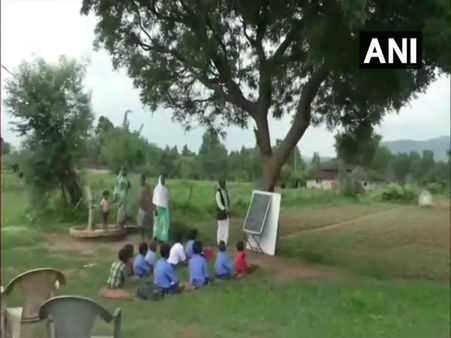 Sorry state of education: No school building, so Chhattisgarh students study under a tree