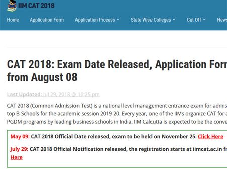 IIM CAT 2018 exam dates, check exam pattern
