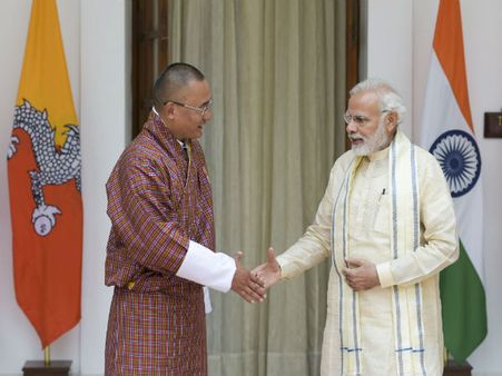 PM Modi holds talks with Bhutanese counterpart, to discuss Doklam tri-junction