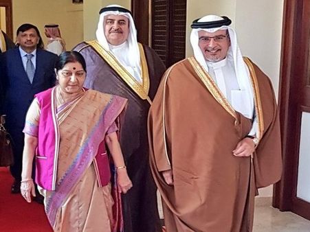 Sushma Swaraj meets Crown Prince of Bahrain, discusses bilateral ties