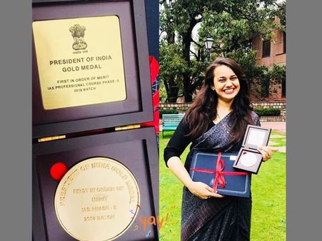 IAS topper Tina Dabi conferred with President’s Gold Medal after 2-year training at LBSNAA