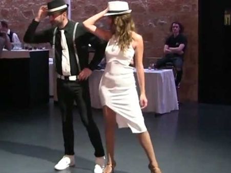 The black & white newlyweds’ colourful dance steps will leave you mesmerised