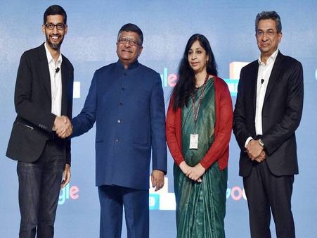 Ravi Shankar Prasad meets Sundar Pichai; Discusses Google's plans for India