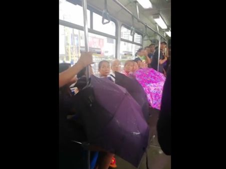 If you can yet manage to ride this covered train without tickets, you can’t without your umbrellas