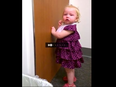 This 2-year-old is extremely upset and the reason is cute