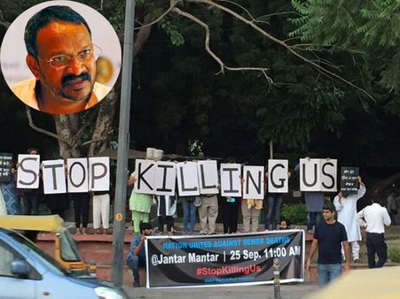Delhi government in trouble over sanitation worker’s death; Wilson to protest on September 25