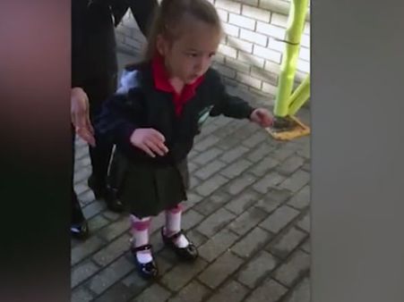 This is an extremely emotional moment in the life of this 4-year-old girl
