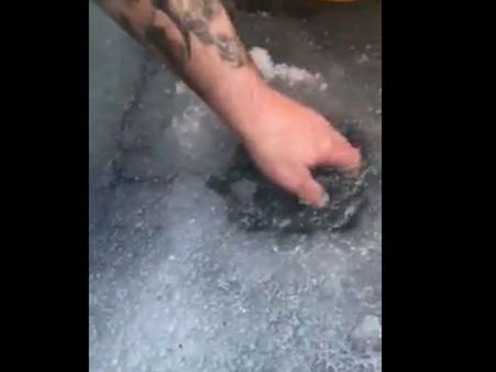 The man found something under frozen pool ice…OMG! What’s this!