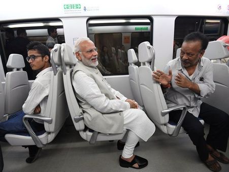 High fuel prices Modiji? Congress mocks PM after Metro ride