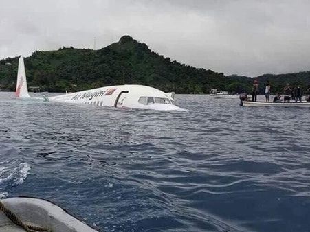 Air Niugini plane overshoots runway in Micronesia, ditches into Pacific Lagoon