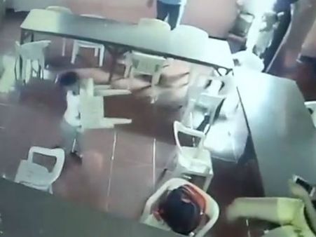 Sleepy schoolboy picks this object thinking it to be his schoolbag… hilarious