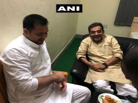 Upendra Kushwaha calls on RJD Leader Tejashwi Yadav after BJP agrees on 50-50 seat sharing formula