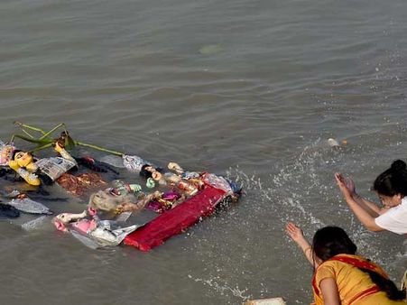 Protesters booked for raising anti-national slogans during Durga idol immersion