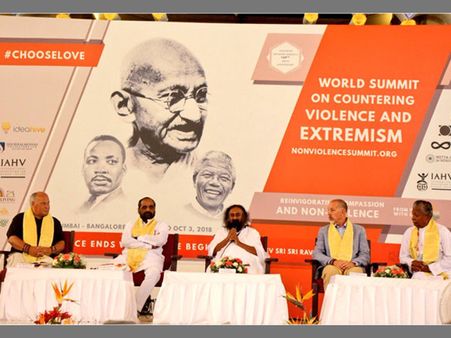 When delegates across the world pledged to fight terror through Gandhian principles