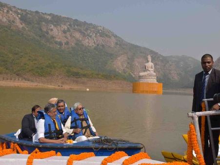 Nitish Kumar unveils Lord Buddha's 70-feet statue in Bihar's Rajgir