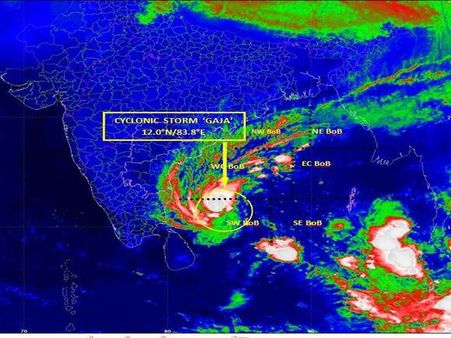Cyclone Gaja to hit Tamil Nadu tonight; State on high alert, schools shut