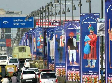 Hoardings erected without permission removed; candidates lining up to seek permission