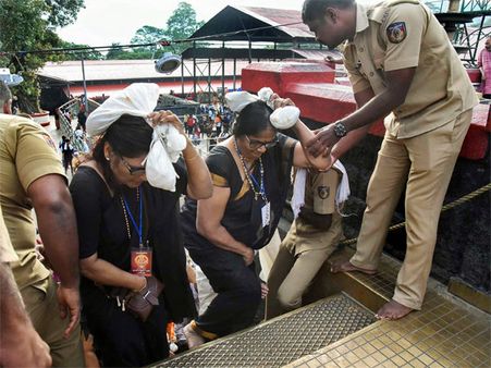 Kerala: Police considering choppers to airlift women devotees to Sabarimala