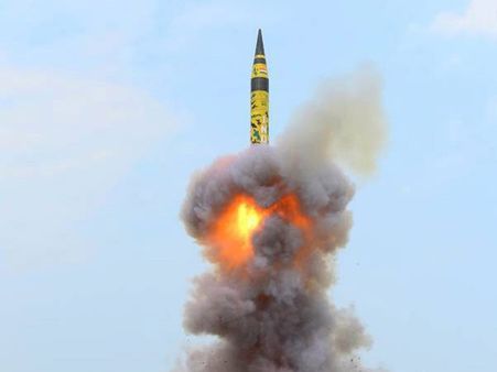 Agni-5 test fired from Abdul Kalam Island
