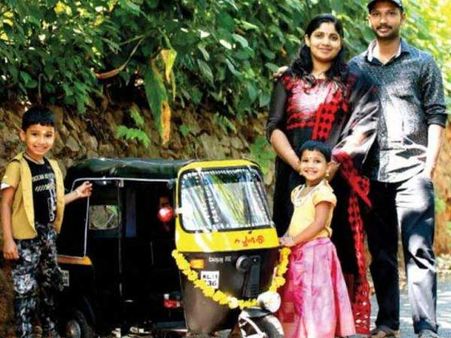 Kerala man makes mini auto-rickshaw for his little kids & social media loves his skill