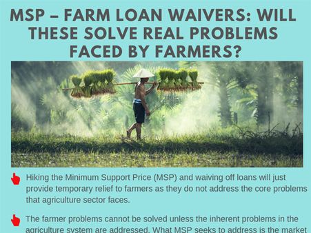 Inforgraphic: MSP, Farm loan waivers -Will these solve real problems faced by farmers?