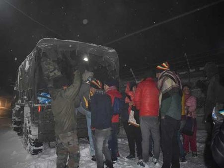 Indian Army rescues 150 tourists stranded in Sikkim snow; army answers SOS