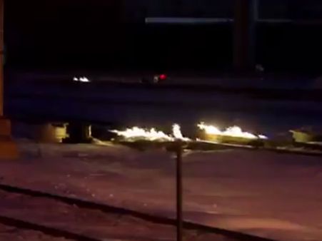 It’s so cold in US that railway tracks are ‘set on fire’ to enable train service!