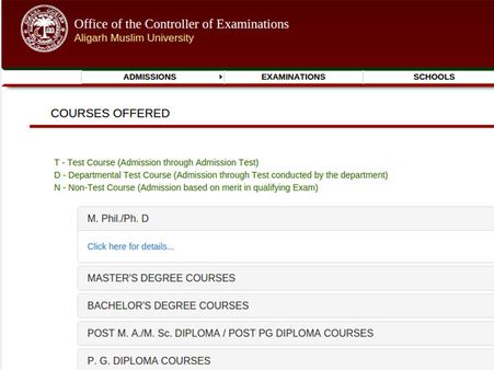 AMU 2019: AMU application forms, AMU admission process; All information here