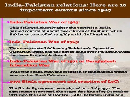 10 major events that had significant effect on India-Pakistan ties