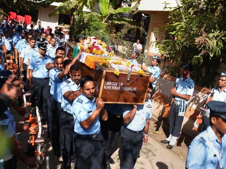Squadron Leader Siddharth Vashisht, who lost his life in Budgam crash cremated