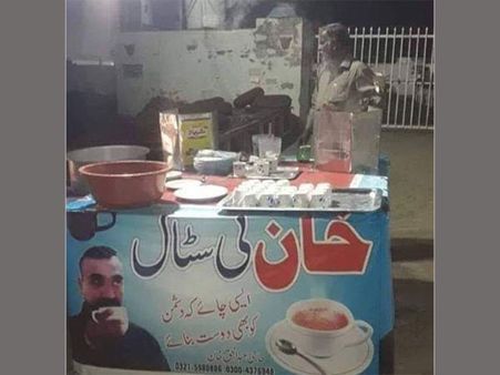 ‘Tea that makes enemies friend’: Pak tea seller displays Abhinandan image to promote his product