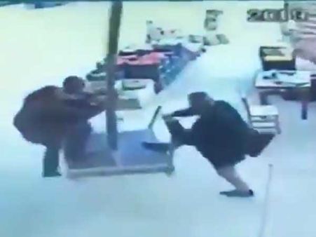 Video: Gusty wind makes man flies into air with umbrella in Turkey city