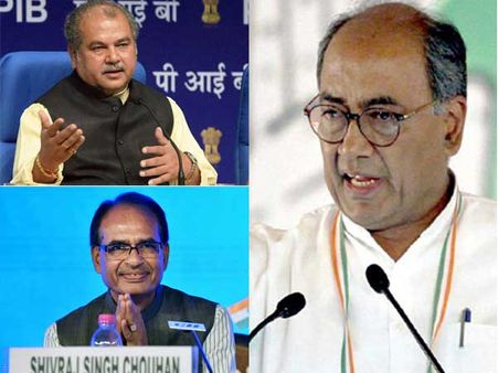 Saffron leadership concerned over Digvijaya’s friendship with Chouhan, Tomar