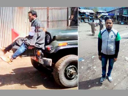 Man who was used as human shield in J&K was on poll duty