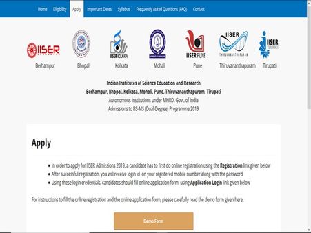 IISER admission 2019: IISER application form out, How to apply online?