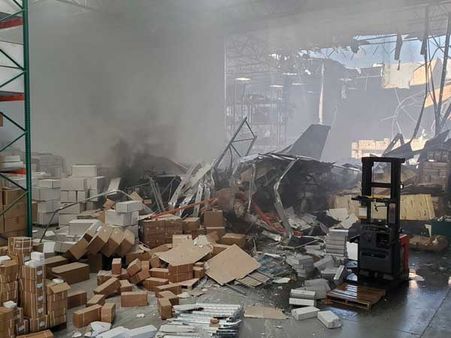 F-16 fighter jet crashes into building in California; Pilot ejects safely