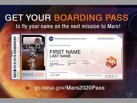 You can send your names on NASA's next mission to Mars. Are you excited?