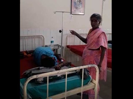 Shocking medical apathy, why is this cleaner doing the job of a nurse